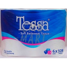 Tessa Soft Bathroom Toilet Tissue Six Roll Pack
