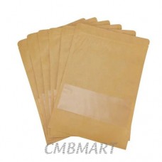 Brown kraft paper zip bag 180*260+40 mm 10 pcs