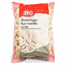 Frozen slised champignon mushrooms. 1 kg.