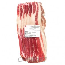 Sliced smoked bacon. Vietnam 0.5 kg